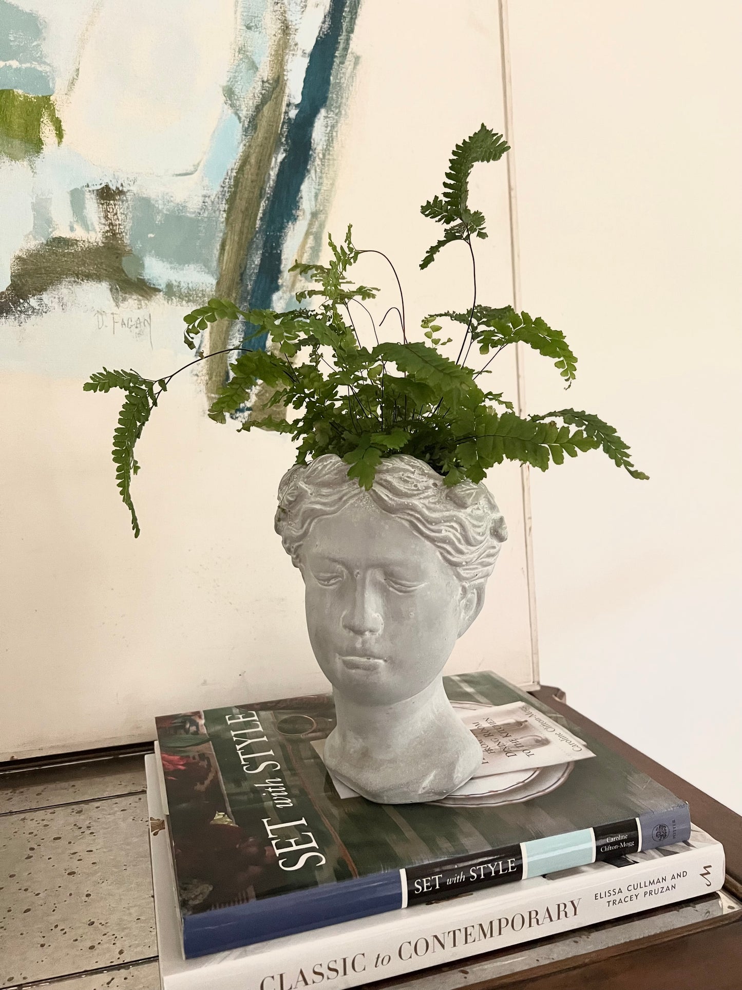 Lady Head Planter or Vase